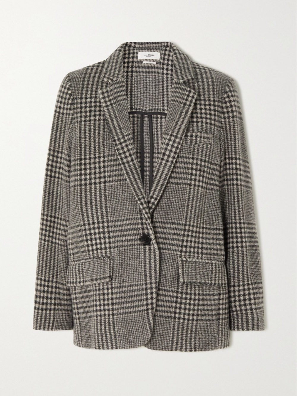 Isabel Marant Toile Charlyne Checked Plaid Wool Blazer 34